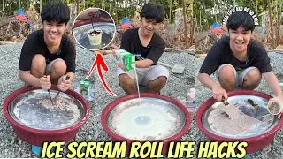ICE CREAM ROLL LIFE HACK(LOW BUDGET EDITION)