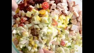 Creamy Turkey Cobb Pasta Salad