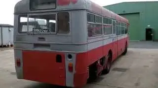 London Transport AEC Merlin (AML588H) gets shunted onto the pit at Wythall, Sep-15