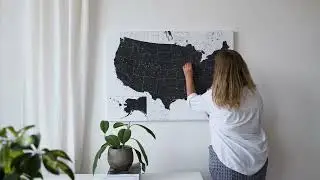 Push Pin USA Map - Black & White | Trip Map