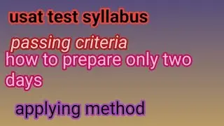 usat test how to apply syllables and complete details