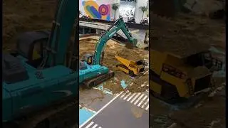Team Work #stack #truck #excavator