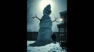 Frosty is hungry ☃️ #creepy  #snowman #horror #cursed #creepy #christmas #winter
