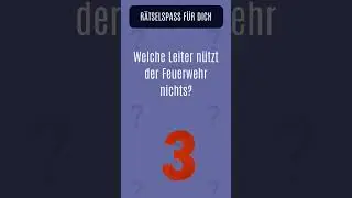 Wer ist dabei? Welche Leiter n&uuml;tzt der Feuerwehr nichts?  #r&auml;tsel #knobeln #spa&szlig; #t&auml;glichesr&auml;tsel