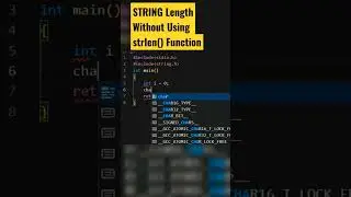 How to get String Length Without Using strlen() Library Function In C #shorts #viral #shortvideo