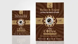 Coffee Shop Promotion Flyer | Photoshop Tutorial