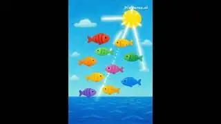 Tiny, colorful fish descend softly from the heavenly air into the deep sea. They #sparkle like drop