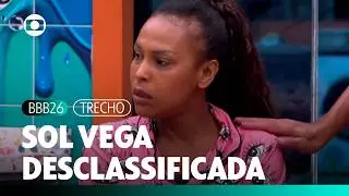 Sol Vega &eacute; DESCLASSIFICADA do BBB 26 ap&oacute;s descumprir regra e empurrar Ana Paula Renault! TV Globo