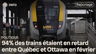 Des records de retards pour les trains de VIA Rail dans certains corridors au Canada