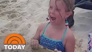 Girl &lsquo;finds&rsquo; buried treasure chest on first trip to the beach