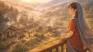 Mountain Village Morning Routine in Ghibli Style | India