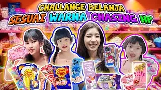 MAMI CHALLANGE DISTA, DOMINIQUE, DARLEEN BELANJA SESUAI WARNA HP !! SEMUA HAPPY 🤩🤩