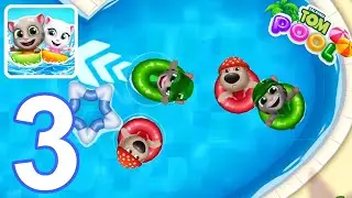 My Talking Tom Pool Gameplay Walkthrough Part 3: Water Kingdom Unlocked (Android/iOS)