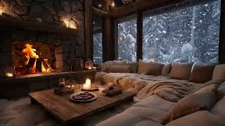 Joyful Atmosphere: Bright Winter Ambience, Warm Firelight Energy for Focus & Relaxation