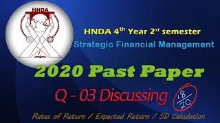 Strategic Financial Management| HNDA| Final Sem| 2020 PP Q 03 Discussing