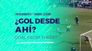 Golazo a un toque de Messi en el entrenamiento abierto
