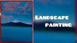 Landscape painting |cherry blossom | acrylic painting for beginners 