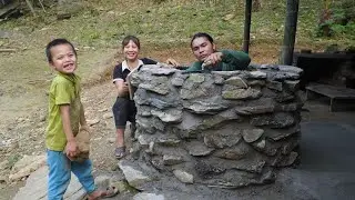 Making water tanks with ice cubes, building farms, living in nature, farm