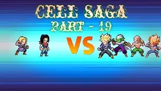 Cell saga part -19(android 17 and 18 vs piccolo,tien,vegeta ssj and future trunks) //Power warriors