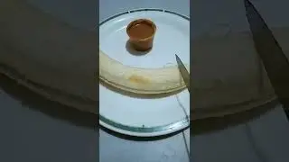 banana dip in peanut butter #asmr #shorts #banana #shortvideo