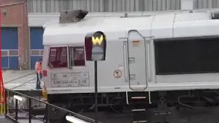 (HD) Whoops! Derailed Euro Cargo Rail Class 66 at Cottbus Works - 24/1/17