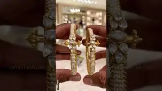 22K Gold Pearl Bangles Crafted with CZ | Elegant Bridal Jewellery 💫| Krishna Jewellers