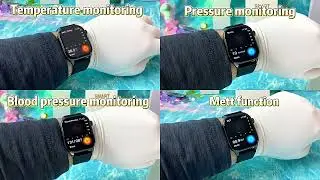 ET580 2.04 Inch Smart Watch Blood Pressure Blood Oxygen Heart Rate Sleeping Monitoring Fitness Watch