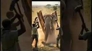 Brave Men Rescue Elephant Stuck in Tree | Heartwarming Teamwork #asmr #motivation #lifelessons