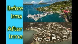Hurricane Irma : Before and after: Leverick Bay, Virgin Gorda, British Virgin Islands, resorts,