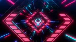Abstract Neon Light Disco Tunnel | Party Disco Flashing Lights | Abstract Screensaver 4K  Background
