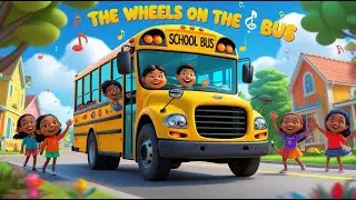 The wheels on the bus go spin, spin, spin | Nursery Rhymes Fun Animated  for Kids
