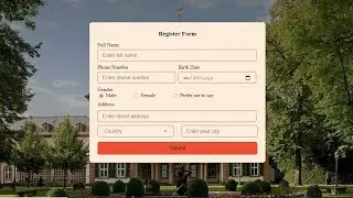 Create Registration Form using HTML & CSS | How To Create Sign Up Form Design | CSS Animation