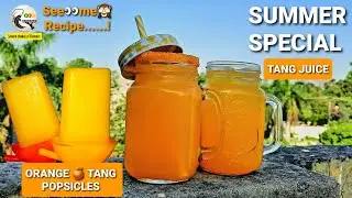 [SUB] Tang recipe - Instant Tang juice popsicles - orange tang
