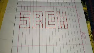 How to Draw Block Letters 'SREH' - Easy Bubble Lettering Tutorial for Beginners