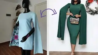 How to cut and sew Cape sleeves neatly. Cutting and stitching. Detailed tutorial.