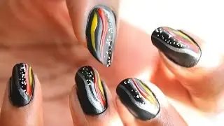 Black matte nail art tutorial