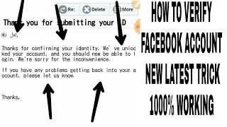 HOW TO VERIFY FACEBOOK ACCOUNT LATEST TRICK 1000% WORKING