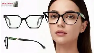 Retro square frame women's acetate glasses