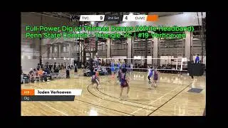 2 dig sequence vs Triangle VC, including a full-power dig on Thomas Demps