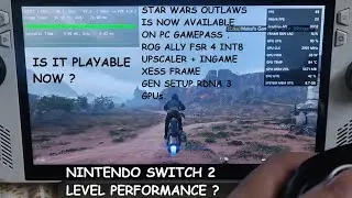 Star Wars Outlaws Added to Gamepass | Rog Ally FSR 4 INT8 Upscaler + Ingame XeFG Setup & Performance