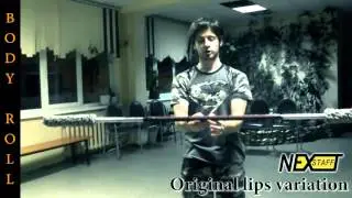 Фаер-шоу. Уроки Шест #59 (contact staff) стиль BODY ROLL - Original lips variation