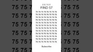 Eye Test! Is Your Brain FAST Enough? Test Your Vision! ⚡️ #shorts