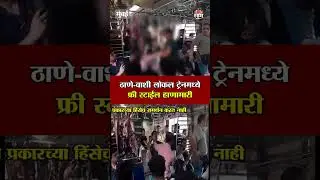 ठाणे-वाशी लोकल ट्रेनमध्ये फ्री स्टाईल हाणामारी | Mumbai Local Train Hanamari Viral Video