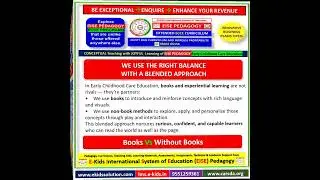 Conceptual comparison of EISE PEDAGOGY's Without Books Versus Traditional Books