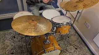 Tama StarClassic Maple 20, 12, 14 in Natural Movingui. Paiste Sig Dark Light 20 and 21 Mark1