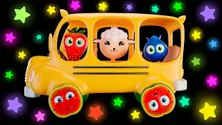 Les Roues de l'Autobus avec des Roues en PASTÈQUE ! 🍉 | Funky Fruites Comptines et Sons des Animaux