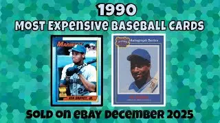 Самые дорогие бейсбольные карточки, проданные на eBay в 1990 году — декабрь 2025 года.