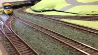 HST Hornby Running On the Trakmat Layout