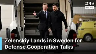 FULL ARRIVAL: Ukraine&rsquo;s Zelenskiy Visits Sweden for Security Talks with PM Ulf Kristersson | AC1B