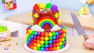 Yummy Rainbow Candy Cake 🌈 | Satisfying Chocolate ASMR